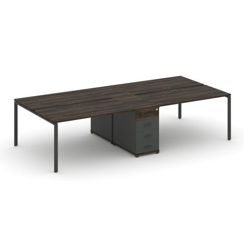 Бенч-система на 4 места с 1 опорной тумбой Concept CN.DRS-418 фото 3