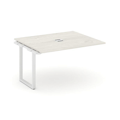 Style Project Проходной наб. элем. перег. стола SN-6O.NSPRG-033 Дуб Наварра/Металл Белый 1380*1180*7