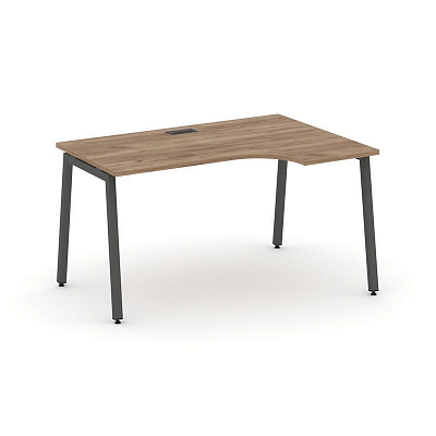 Style Project Стол рабочий эргоном. SN-4A.SPA-012(R) Дуб Табак/Металл Антрацит 1580*700/980*750