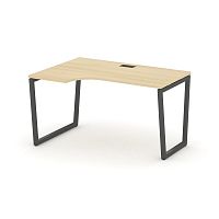 Style Project Стол рабочий эргоном. SN-4T2.SPA-001(L) Акация Лорка/Металл Антрацит/Заглушка Пластик