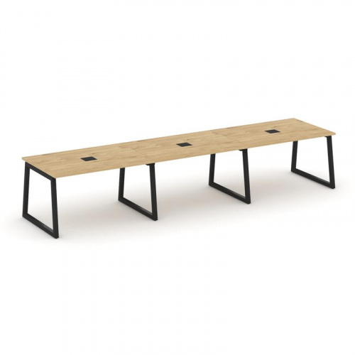 Style Project Стол переговорный SN-5T1.SPRG-022 Акация Лорка/Металл Антрацит/Заглушка Металл Антраци Style Project Стол переговорный SN-5T1.SPRG-022 Акация Лорка/Металл Антрацит/Заглушка Металл Антраци