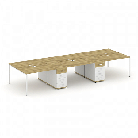 Бенч-система на 6 мест с 2 опорными тумбами Concept CN.DRS-450