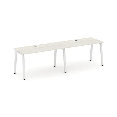 Style Project Рабочая станция 1 сторон. SN-5A.ORS-004 Дуб Наварра/Металл Белый 3160*600*750