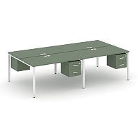 Бенч-система на 4 места с подвесными тумбами Concept CN.DRS-136