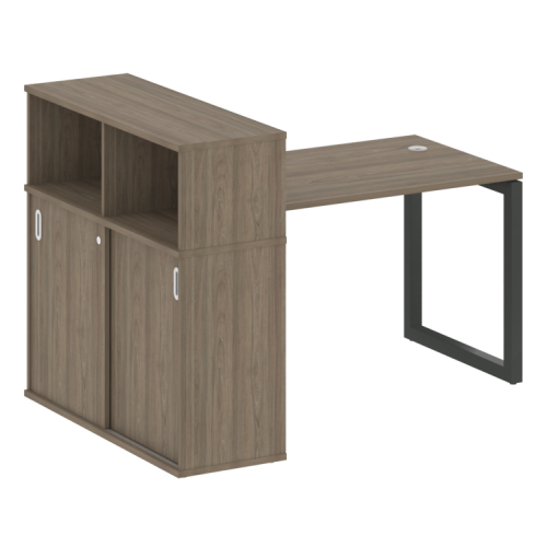 Стол офисный с шкафом-купе на О-обр. м/к Metal System Quattro 50БО.РС-СШК-3.2 Стол офисный с шкафом-купе на О-обр. м/к Metal System Quattro 50БО.РС-СШК-3.2
