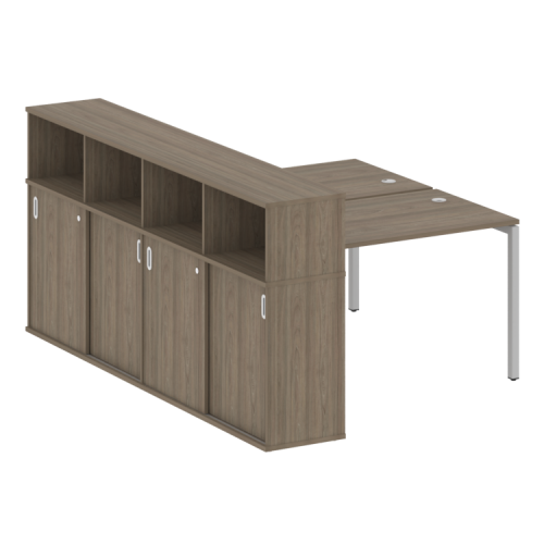 Бенч-система с шкафом-купе на П-обр. м/к Metal System Quattro 40БП.РС-СШК-4.2 фото 3 Бенч-система с шкафом-купе на П-обр. м/к Metal System Quattro 40БП.РС-СШК-4.2 фото 3