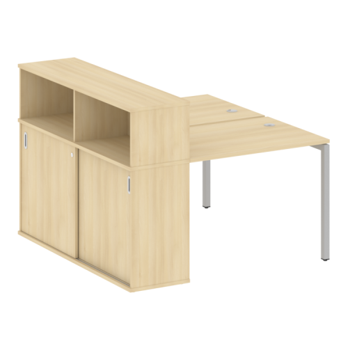 Бенч-система с шкафом-купе на П-обр. м/к Metal System Quattro 40БП.РС-СШК-2.1 фото 14