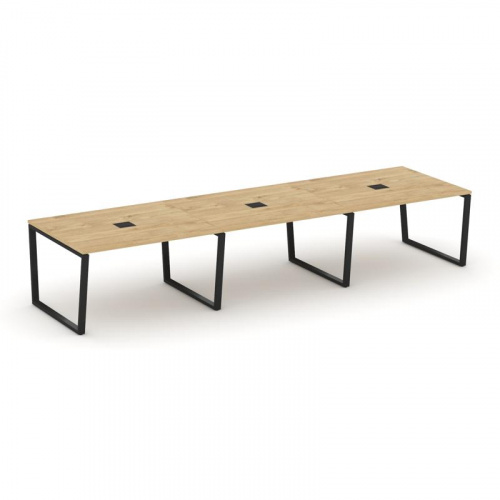 Style Project Стол переговорный SN-6T2.SPRG-052 Акация Лорка/Металл Антрацит/Заглушка Металл Антраци Style Project Стол переговорный SN-6T2.SPRG-052 Акация Лорка/Металл Антрацит/Заглушка Металл Антраци