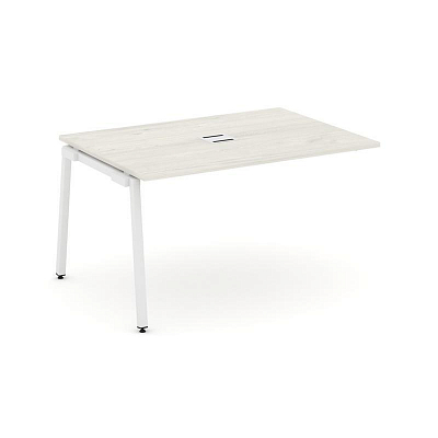 Style Project Проходной наб. элем. перег. стола SN-4A.NSPRG-001 Дуб Наварра/Металл Белый 980*980*750