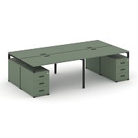 Бенч-система на 4 места с 2 опорными тумбами Concept CN.DRS-326